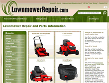 Tablet Screenshot of lawnmowerrepair.com